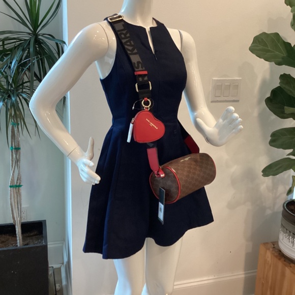 NWT KARL LAGERFELD CROSSBODY BROWN LOGO BAG W RED HEART COIN PURSE - Picture 12 of 13